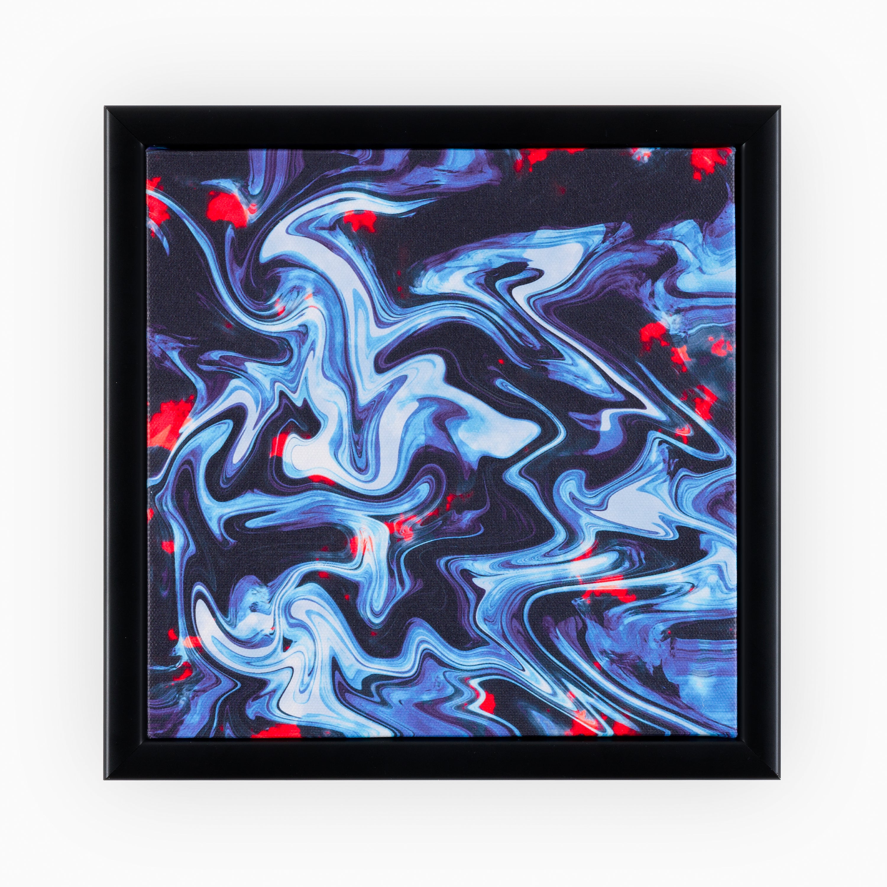 Luxury canvas print depicting the serene beauty of a deep blue sea with the subtle signs of koi fish. The art piece symbolises peace and serenity.
